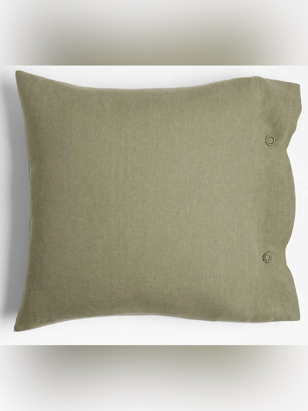 Crate & Barrel Set of 2 Hemp 20”x20” Garden Green Throw Pillow Covers